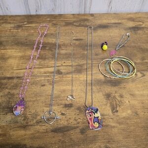 Girls Jewelry Bundle Lot Of 10, Necklaces, Bracelets